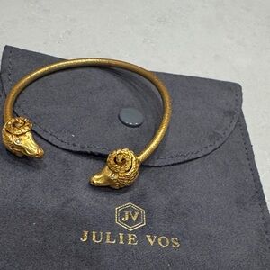 Julie Vos Gold Ram Head Cuff